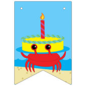 Crab Beach verjaardagsfeestje Vlaggetjes (Eerste vlag)