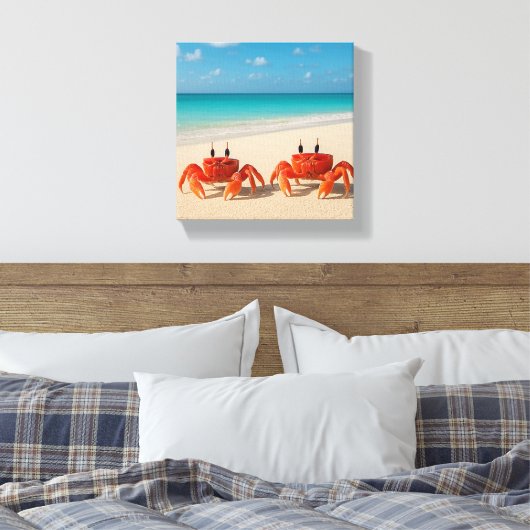 Crab Between Worlds - Beperkte ontsnappingsreeks Canvas Afdruk (Insitu (Slaapkamer))