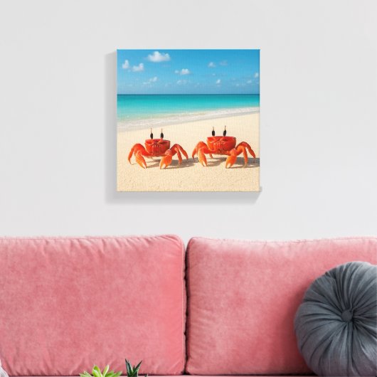 Crab Between Worlds - Edge in Sight Canvas Afdruk (Insitu (Woonkamer))