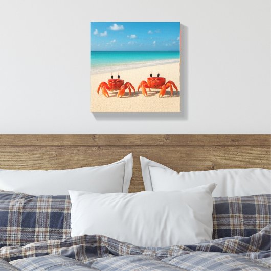 Crab Between Worlds - Edge in Sight Canvas Afdruk (Insitu (Slaapkamer))