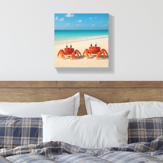 Crab Between Worlds - Edge in Sight Canvas Afdruk (Insitu (Slaapkamer))