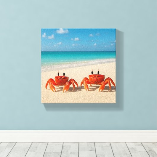 Crab Between Worlds - Edge in Sight Canvas Afdruk (Insitu (Houten vloer))
