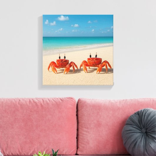 Crab Between Worlds - Edge in Sight Canvas Afdruk (Insitu (Woonkamer))