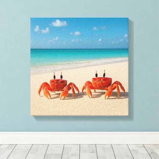 Crab Between Worlds - Edge in Sight Canvas Afdruk (Insitu (Houten vloer))