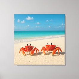Crab Between Worlds - komt er aan Canvas Afdruk