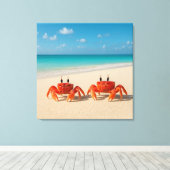 Crab Between Worlds - komt er aan Canvas Afdruk (Insitu (Houten vloer))