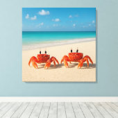 Crab Between Worlds - komt er aan Canvas Afdruk (Insitu (Houten vloer))