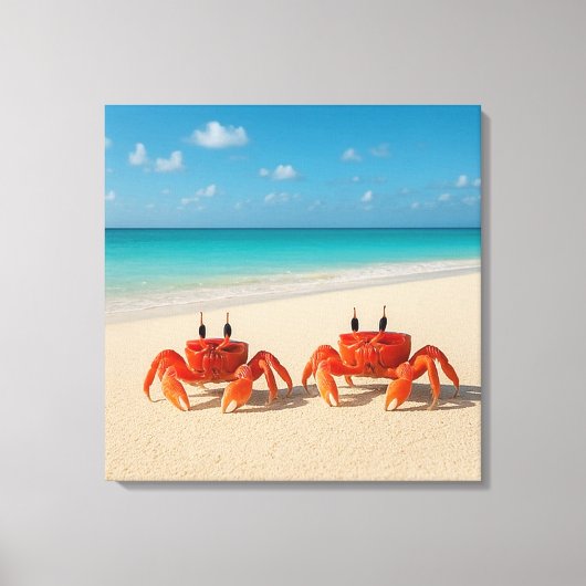 Crab Between Worlds - komt er aan Canvas Afdruk (Voorkant)