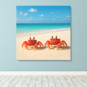 Crab Between Worlds - komt er aan Canvas Afdruk (Insitu (Houten vloer))