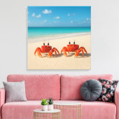 Crab Between Worlds - komt er aan Canvas Afdruk (Insitu (Woonkamer))
