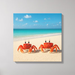 Crab Between Worlds - komt er aan Canvas Afdruk