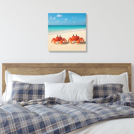 Crab Between Worlds - komt er aan Canvas Afdruk (Insitu (Slaapkamer))