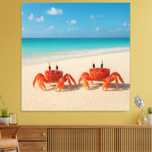 Crab Between Worlds - komt er aan Canvas Afdruk (Insitu (Woonkamer))