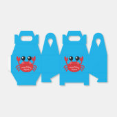 Crab Birthday Party Cute Cartoon Kinder Bedankdoosjes (Uitgevouwen)