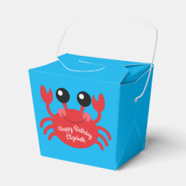 Crab Birthday Party Cute Cartoon Kinder Bedankdoosjes
