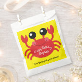 Crab Birthday Party Cute Cartoon Kinder Bedankzakje (Geknipt)