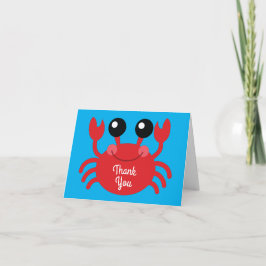 Crab Birthday Party Cute Cartoon Kinder Kaart