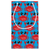 Crab Birthday Party Cute Cartoon Kinder Klein Cadeauzakje (Achterkant)