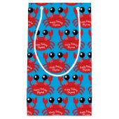 Crab Birthday Party Cute Cartoon Kinder Klein Cadeauzakje (Voorkant)