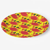 Crab Birthday Party Cute Cartoon Kinder Papieren Bordje (Gekanteld)