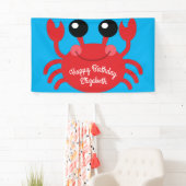 Crab Birthday Party Cute Cartoon Kinder Spandoek (Insitu)