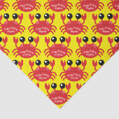 Crab Birthday Party Cute Cartoon Kinder Tissuepapier (Detail)