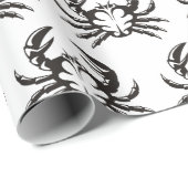 Crab Black Cadeaupapier (Rol Hoek)