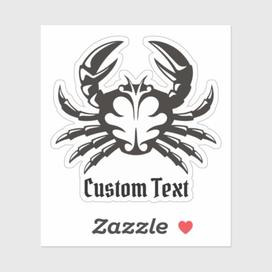 Crab Black Sticker (Vel)