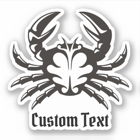 Crab Black Sticker (Voorkant)