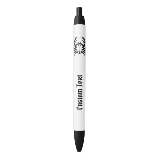 Crab Black Zwarte Inkt Pen (Voorkant Verticaal)