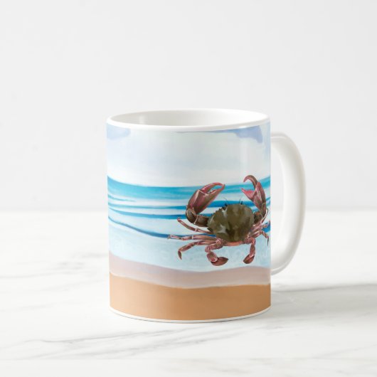 Crab Blue Beach Koffiemok (Voorkant rechts)
