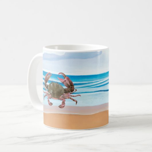 Crab Blue Beach Koffiemok (Voorkant links)