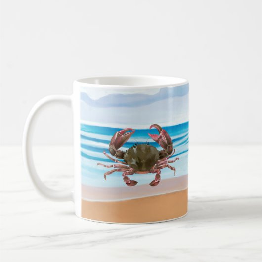 Crab Blue Beach Koffiemok (Links)
