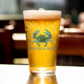 Crab Blue Crustacean Monogram Glas