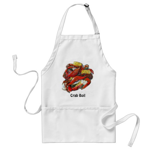 Crab Boil Apron Standaard Schort (Voorkant)