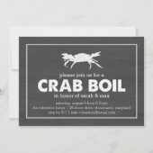 Crab Boil Black en White Chalkboard Kaart (Voorkant)