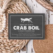 Crab Boil Black en White Chalkboard Kaart