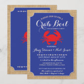 Crab Boil Engagement Party - De showwer nodigt uit Kaart (Voorkant / Achterkant)