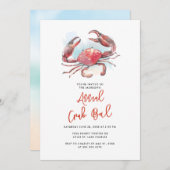 Crab Boil Family Summer Seafood Party Kaart (Voorkant / Achterkant)