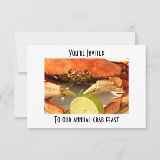 Crab Boil Feast Invitations Kaart (Voorkant)