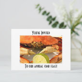 Crab Boil Feast Invitations Kaart (Staand voorkant)