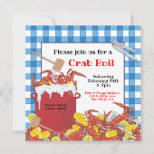 Crab Boil feestuitnodiging Kaart (Voorkant)