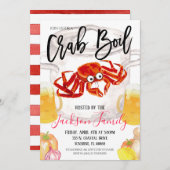 Crab Boil Invitation Kaart (Voorkant / Achterkant)