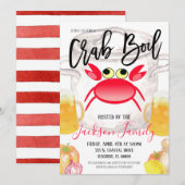 Crab Boil Invitation Kaart (Voorkant / Achterkant)