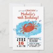 Crab Boil Nautical Birthday Invitation Kaart (Voorkant)