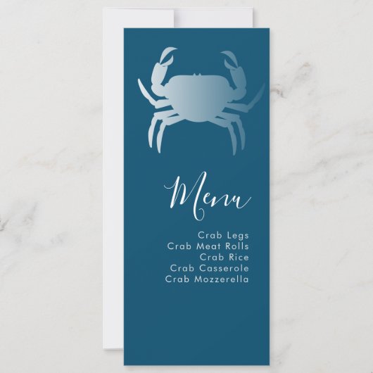 Crab Boil Nautical Botanical Menu (Voorkant)