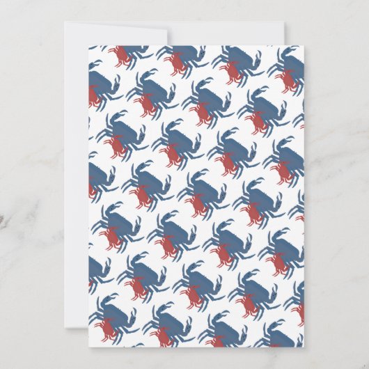 Crab Boil Party Baby shower Crawfish Kaart (Achterkant)