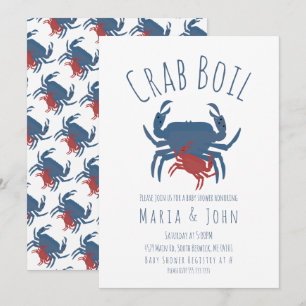 Crab Boil Party Baby shower Crawfish Kaart