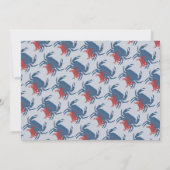 Crab Boil Party Birthday Dinner Crawfish Blue Kaart (Achterkant)