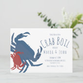 Crab Boil Party Birthday Dinner Crawfish Kaart (Staand voorkant)